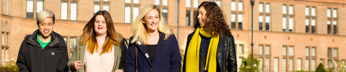 Two students talking to each other